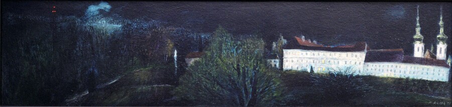 Strahovský klášter v noci _  Strahov Monastery at Night